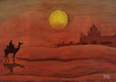Le Desert Coucher du soleil