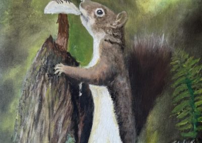 Ecureuil avec l&rsquo;Oiseau